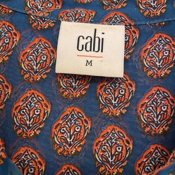 CAbi Medallion Reign Sleeveless Ruffle Front Blouse - Picture 4 of 8